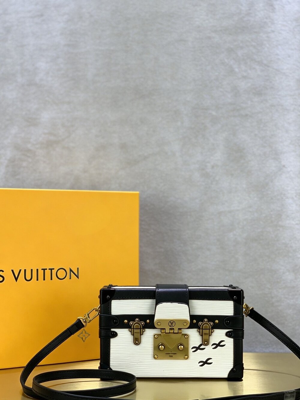 Louis Vuitton Petite Malle Birds Motif Epi White